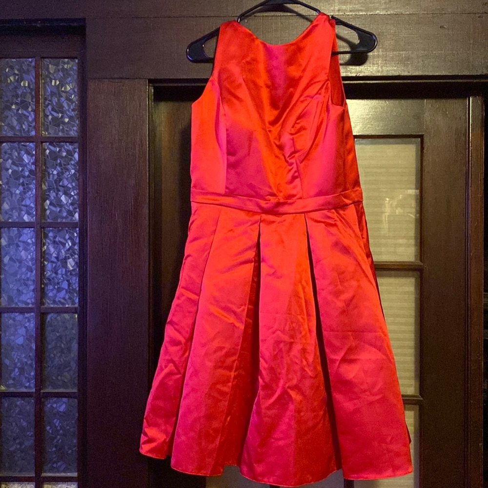 New LT LANTING BRIDGE, Bridal Gown. Size 14 Aaron Smith Red/ Burnt Orange